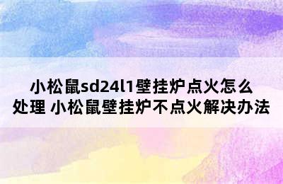 小松鼠sd24l1壁挂炉点火怎么处理 小松鼠壁挂炉不点火解决办法